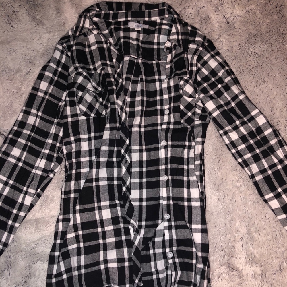 black and white flannel